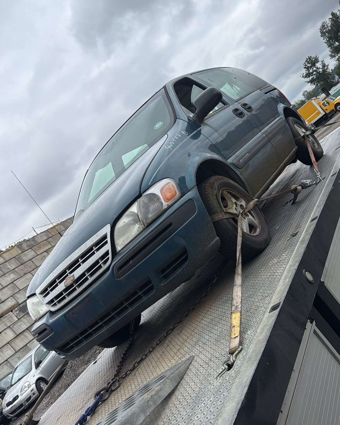 Scrap car removal in progress in the Chilliwack area